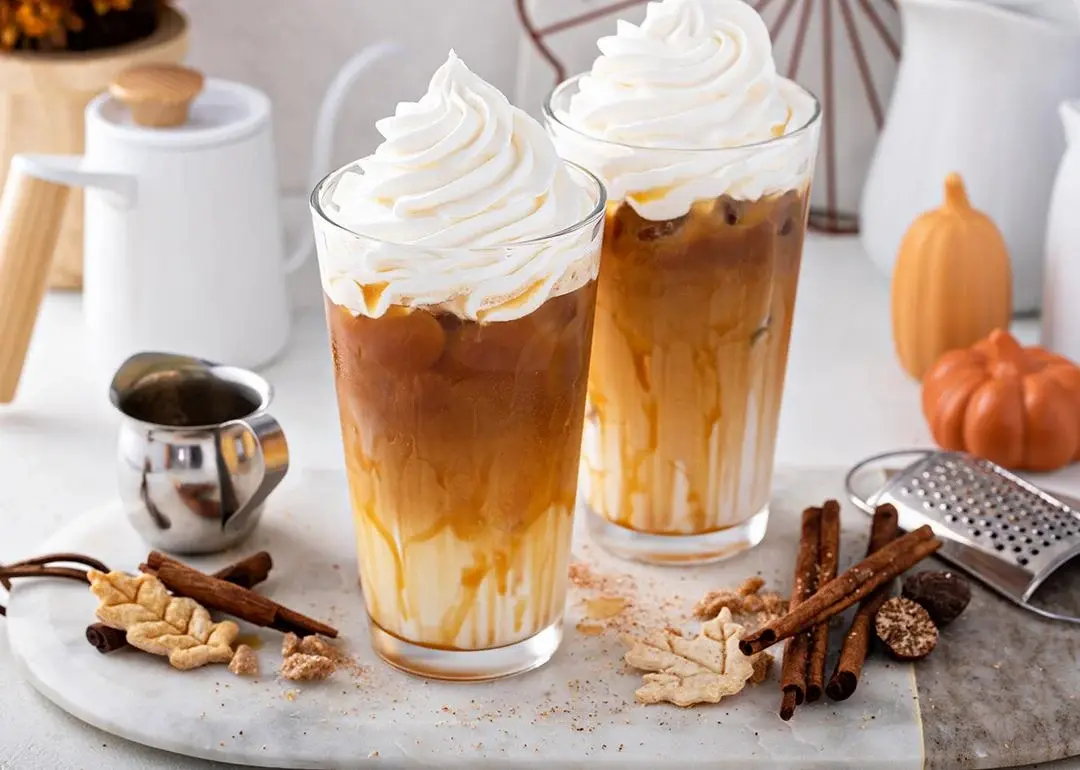 Pumpkin spice coffee drinks