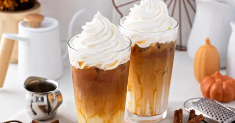 Pumpkin spice coffee drinks