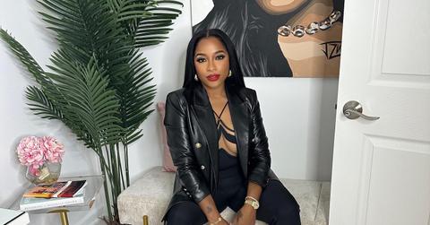 Toya Johnson wearing a black jacket