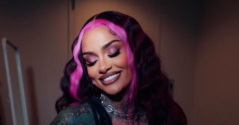 Kehlani wears pink bangs