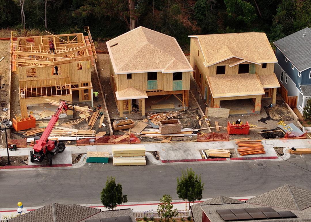 What states have the most new construction in housing?