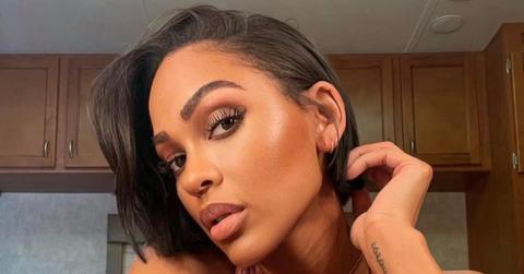 Meagan Good poses for a selfie.