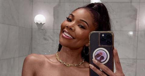 Gabrielle Union poses for a selfie in the mirror.