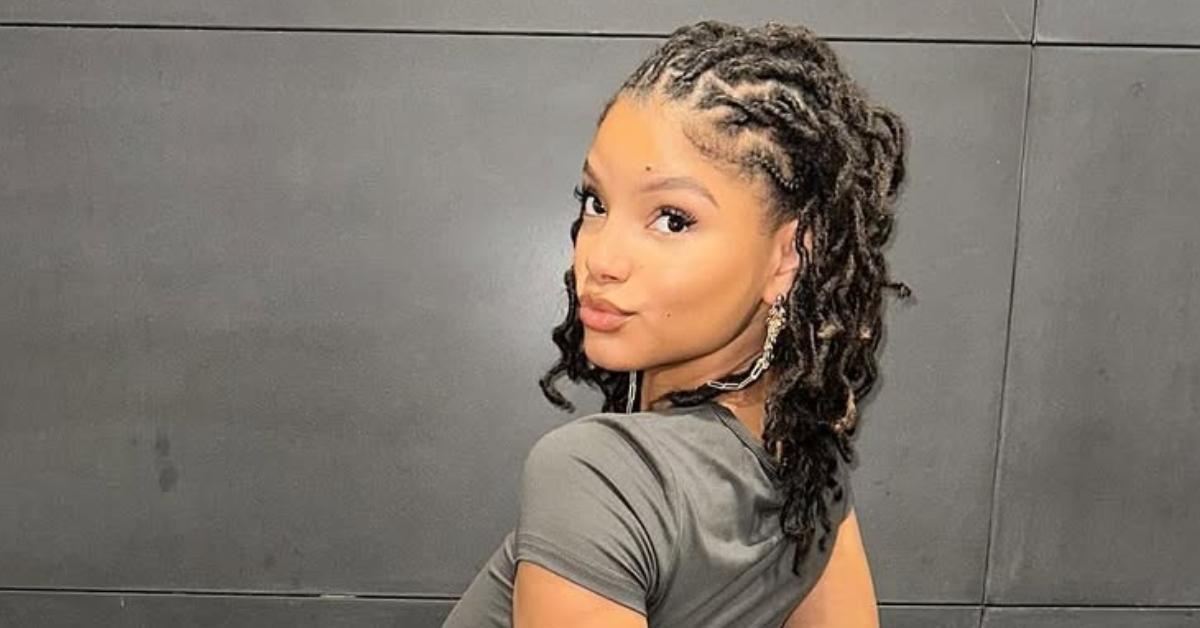 Halle Bailey posing in February 2025.