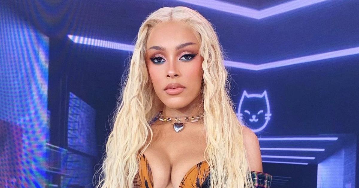 Doja Cat with blonde hair
