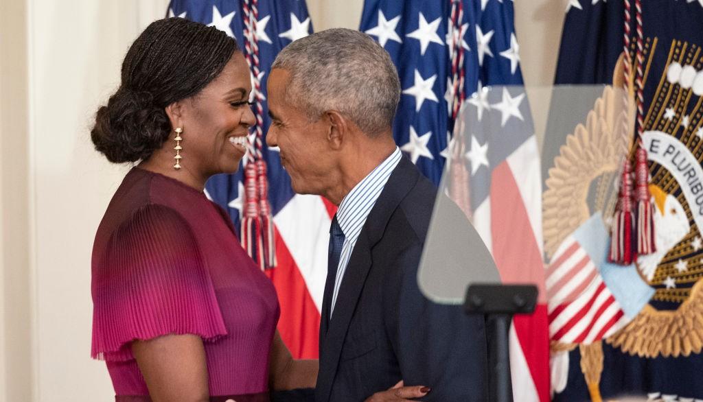Former First Lady Michelle Obama and former U.S. President Barack Obama