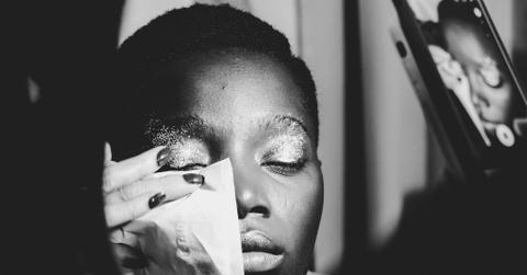 A model is seen ahead backstage of the Stella Jean show during Milan Fashion Week