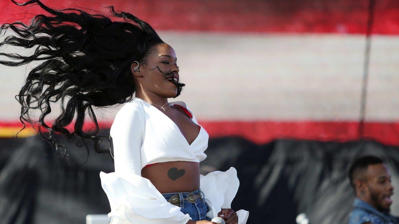 Azelia Banks performs on stage