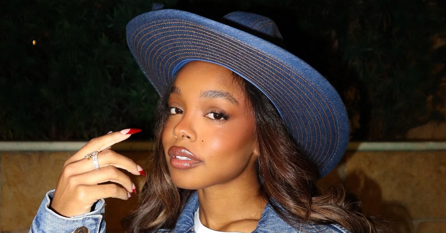 Marsai Martin wears a cowboy hat.